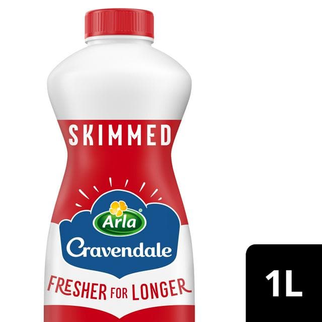 Cravendale Filtered Fresh Skimmed Milk Fresher for Longer 1L - gallery image 1