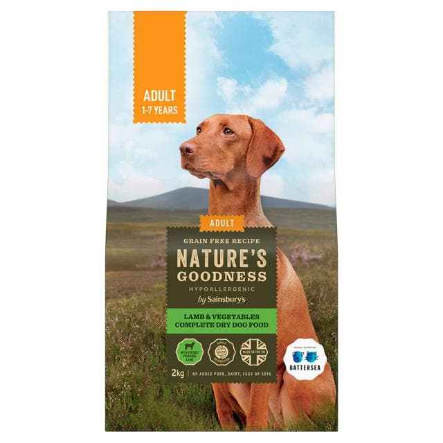 Sainsbury's Nature's Goodness 2kg Lamb & Vegetables Complete Dry 1-7 Years Adult Dog Food - gallery image 1