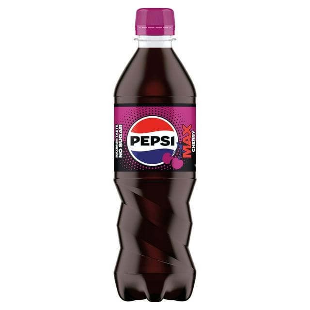 Pepsi Max Cherry No Sugar Cola Bottle 500ml - gallery image 1