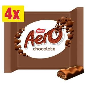 Aero Bubbly Milk Chocolate Bar Multipack Multipack x4 27g