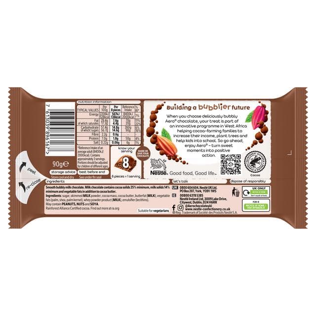 Aero Milk Chocolate Sharing Bar 90g - gallery image 3