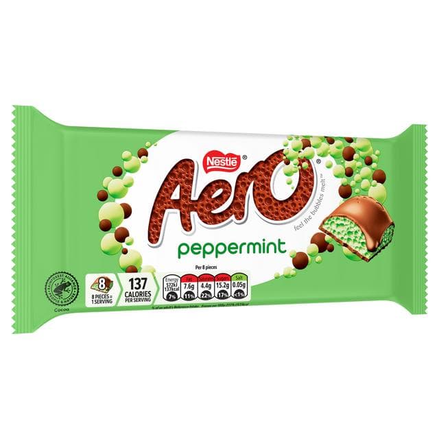 Aero Peppermint Mint Chocolate Sharing Bar 90g - gallery image 2