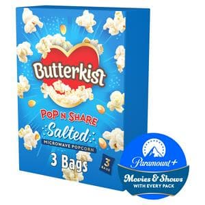 Butterkist Microwave Popcorn Salted 3x60g