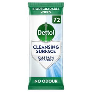 Dettol 72 x Antibacterial Multi Surface Cleaning Wipes