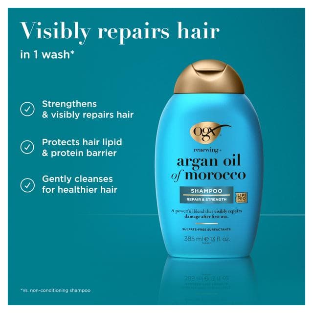 Ogx Argan Oil of Morocco Hair Shampoo for Dry Damaged Hair 385ml - gallery image 3