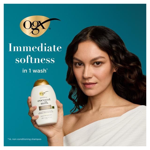 OGX Coconut Milk Shampoo for Dry & Damaged Hair 385ml - gallery image 2