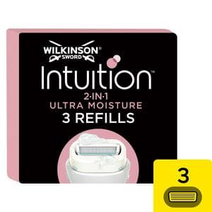 Wilkinson Sword Intuition 2-in-1 Ultra Moisture Razor Blade Refills x3