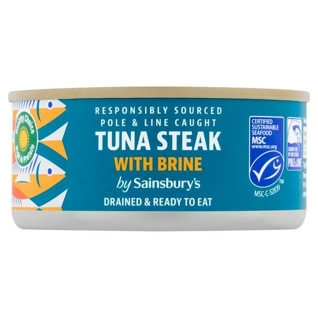 Sainsbury's Tuna Drained & Ready Brine 120g - gallery image 1