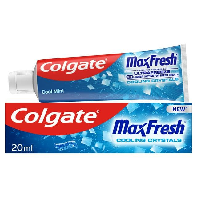 Colgate Max Fresh Cooling Crystals Travel Size Toothpaste 20ml - gallery image 1
