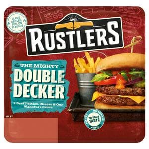 Rustlers Microwave Double Decker Burger 237g (Serves 1)