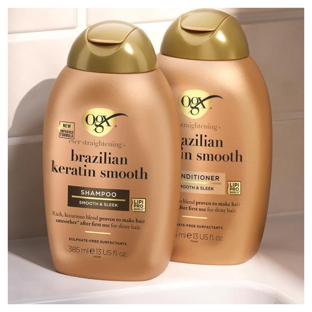 OGX Brazilian Keratin Smooth Shampoo for Dry Hair 385ml - gallery image 6