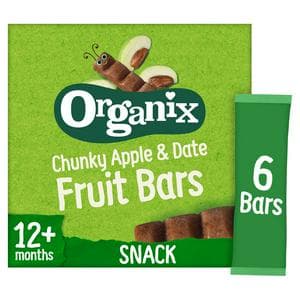 Organix Apple & Date Fruit Bars Toddler Snacks Multipack 12 months+ 6x17g