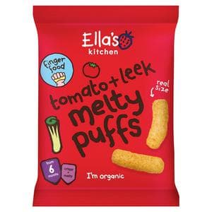 Ella's Kitchen Organic Tomato & Leek Melty Puffs Baby Snack 6+ Months 20g