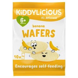 Kiddylicious Banana Maxi Wafers Baby Snacks 10x4g
