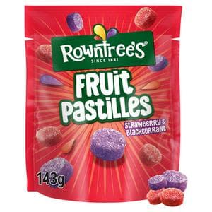 Rowntree's Fruit Pastilles Strawberry & Blackcurrant Sweets Sharing Bag 143g