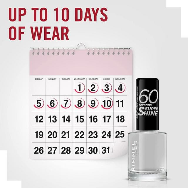 Rimmel 60 Seconds Super Shine Nail Polish Clear - gallery image 4