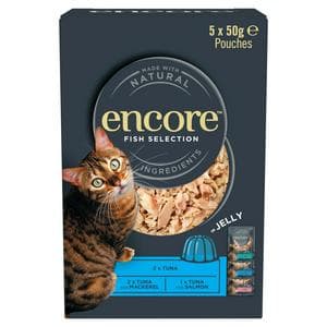 Encore Fish Selection in Jelly Natural Cat Food Pouches 5 x 50g
