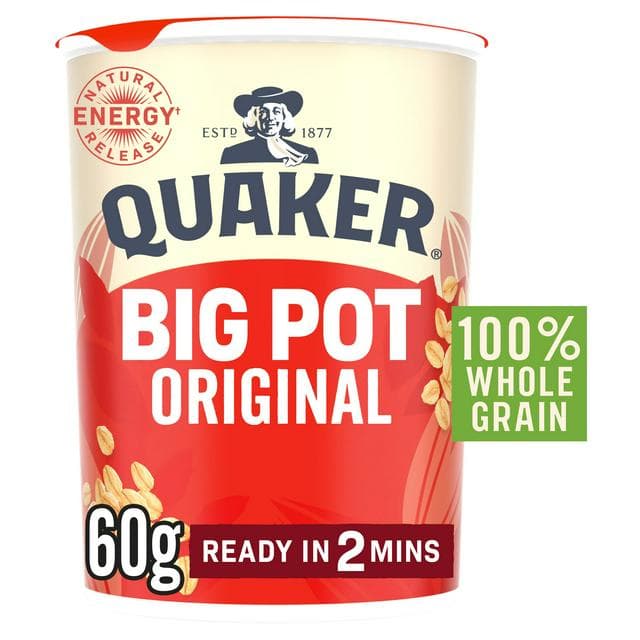 Quaker Oat So Simple Original Porridge Big Pot 60g - gallery image 1