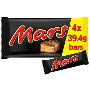 Mars 4 x 40g Caramel, Nougat & Milk Multipack Chocolate Bars