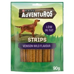 Adventuros Strips Venison Wild Flavour Dog Treats 90g