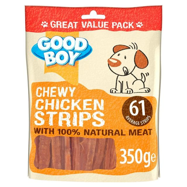 Good Boy Pawsley & Co Chewy Chicken Strips Dog Treats 350g - gallery image 1
