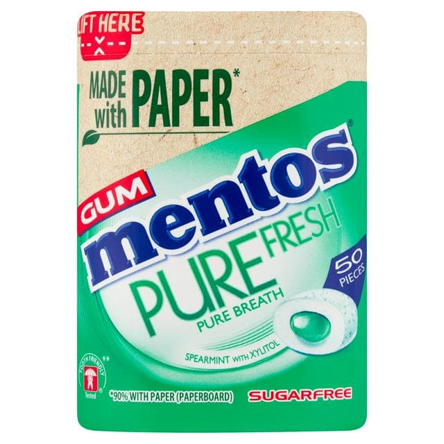Mentos Gum Pure Fresh Spearmint x50 - gallery image 1