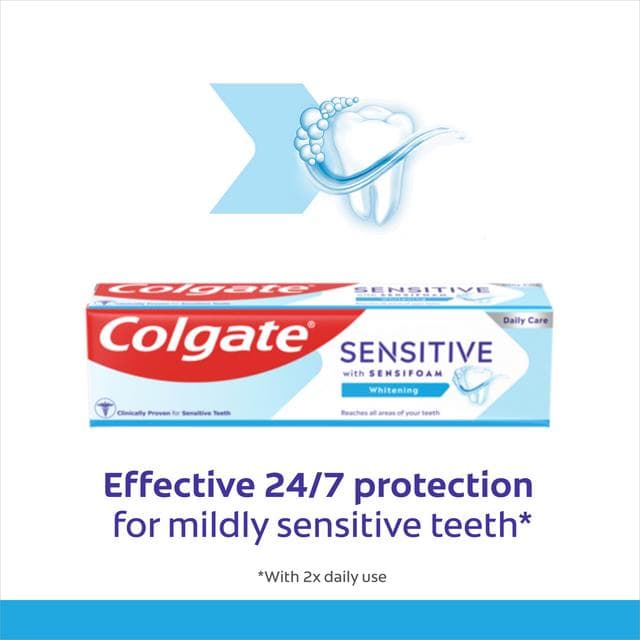 Colgate Sensitive with Sensifoam Whitening Toothpaste 75ml - gallery image 2