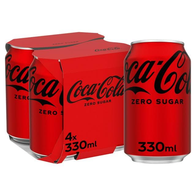 Coca-Cola Zero Sugar 4x330ml - gallery image 1