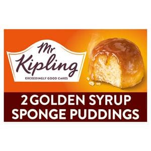 Mr Kipling 2 x 95g Golden Syrup Sponge Pudding Cake Dessert Pots