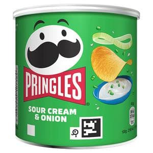 Pringles 12 x 40g Sour Cream & Onion Snacking Crisps