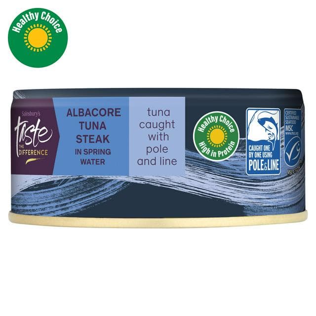 Sainsbury's 160g in Spring Water Albacore Tuna Steak, Taste the Difference (120g Drained) - gallery image 1