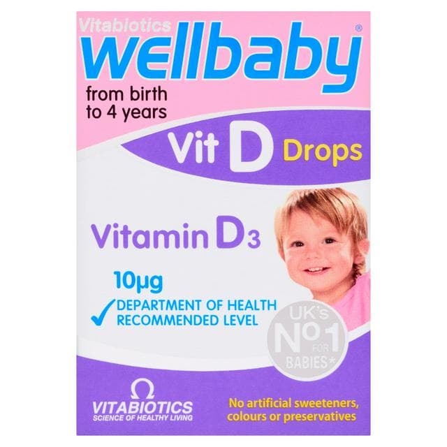 Wellbaby Vit D Drops From Birth To 4 Years 30ml - gallery image 1