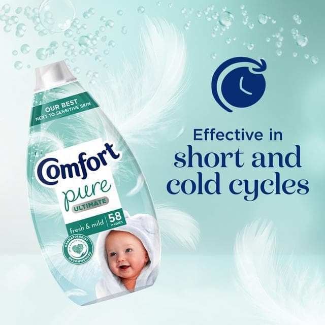 Comfort Fabric Conditioner Pure Ultra Concentrated 58 Washes 870ml - gallery image 4