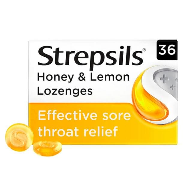 Strepsils 36 Honey & Lemon Sore Throat Lozenges - gallery image 1