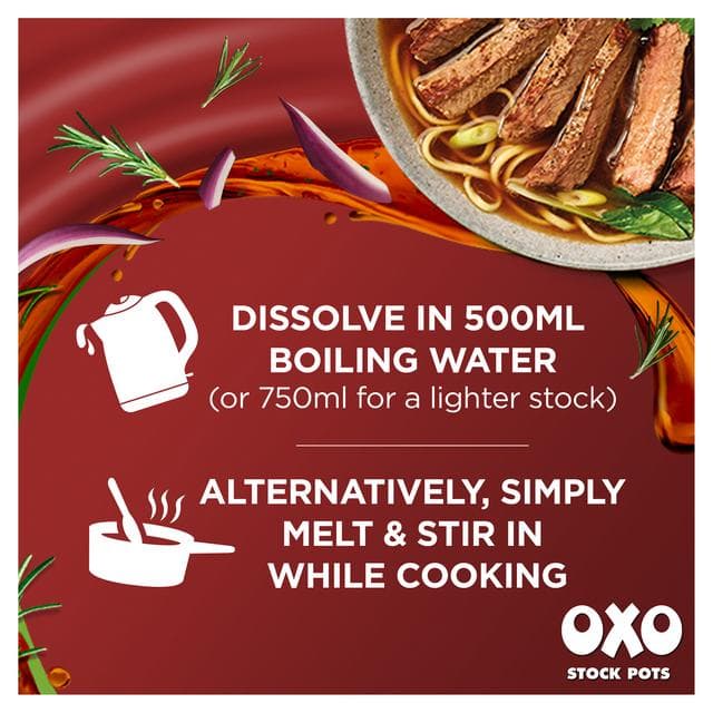 Oxo Beef with Onion & Rosemary Stock Pots x4 80g - gallery image 2