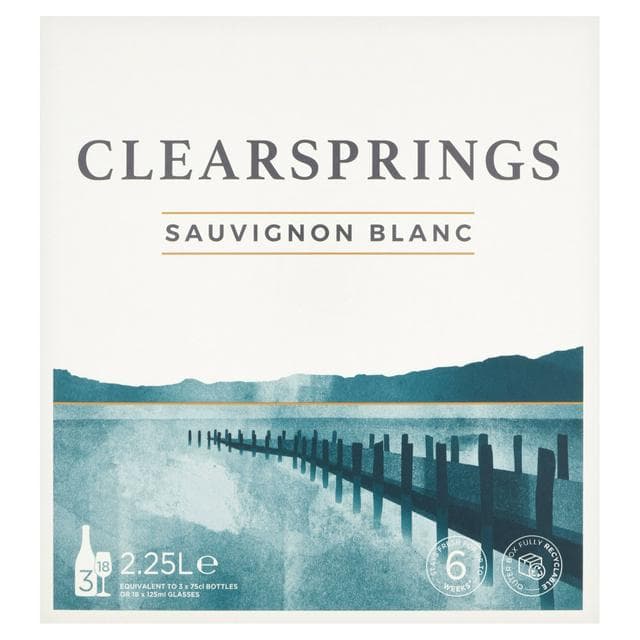 Clearsprings Sauvignon Blanc White Boxed Wine 225cl - gallery image 1