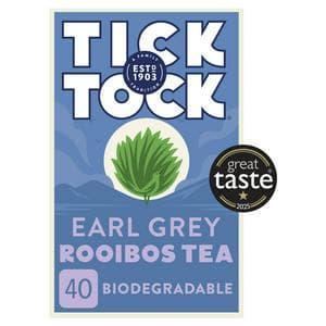 Tick Tock Earl Grey Rooibos Tea Biodegradable Bags x40 90g