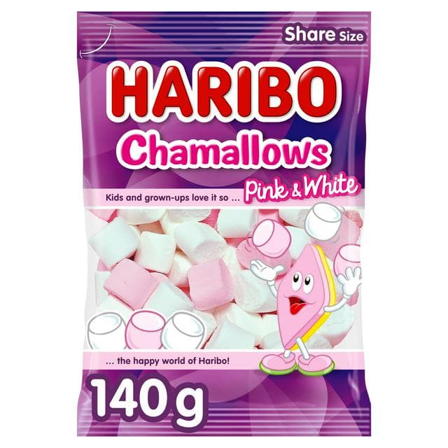 Haribo Chamallows Pink & White Marshmallows 140g - gallery image 1