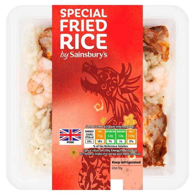 Sainsbury's Chinese Special Fried Rice Ready Meal Side For 2 400g - gallery image 1
