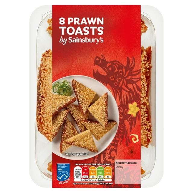 Sainsbury's Prawn Toasts x8 252g - gallery image 1