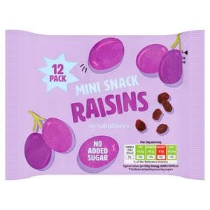 Sainsbury's Mini Snack Raisins 12x14g