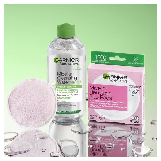 Garnier Micellar Water Facial Cleanser Makeup Remover For Combination Skin 400ml - gallery image 5