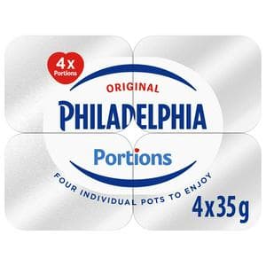 Philadelphia Original Soft Cream Cheese Mini Tub Pack x4 140g