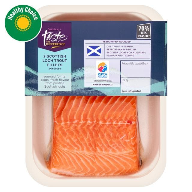 Sainsbury's 2 Scottish Loch Trout Fillets, Taste the Difference 240g - gallery image 1