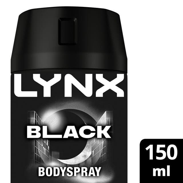 Lynx Black 48h Deodorant Body Spray for Men 150ml - gallery image 1