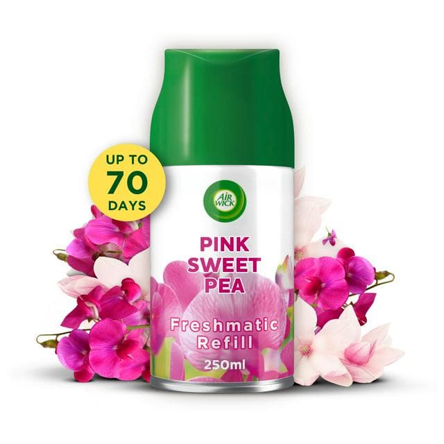 Air Wick Pink Sweet Pea Freshmatic Autospray Refill 250ml - gallery image 1