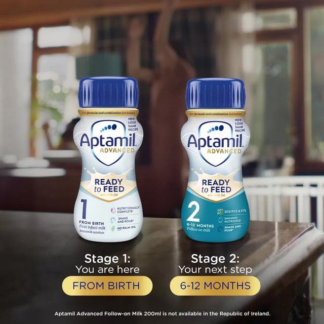 Aptamil Advanced 1 First Infant Baby Milk Formula Liquid From Birth Ready To Feed 200ml - gallery image 5