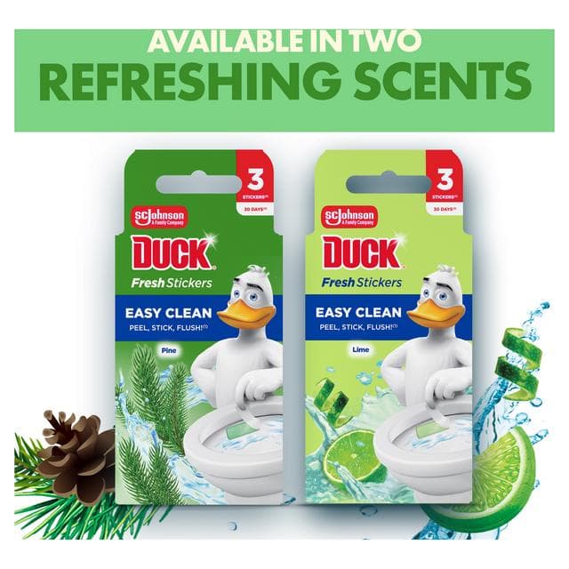 Duck 3 x 9g Toilet Fresh Stickers Pine - gallery image 6