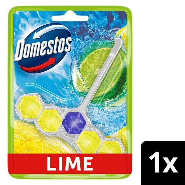 Domestos 1 x 50g Lime Toilet Freshener Rim Block Cleaner - gallery image 1