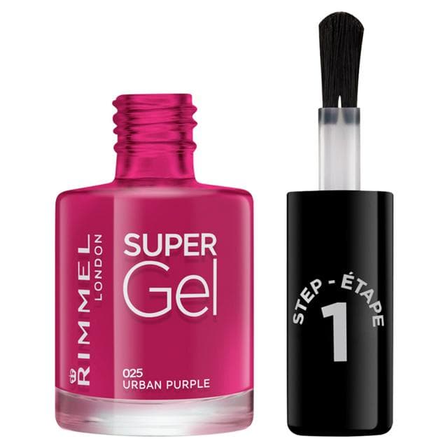 Rimmel London Super Gel Nail Polish 025 Urban Purple 12ml - gallery image 1